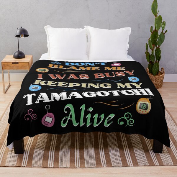 Item preview, Don’t Blame Me; I Was Busy Keeping My Tamagotchi Alive – Funny 90s Kid Nostalgia Design designed and sold by DesignDazzles.