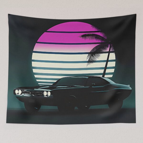 Item preview, Dodge Challenger Neon Moon designed and sold by DecarYourself.