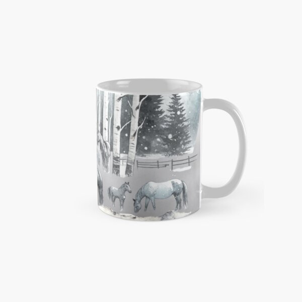 Aperçu de l'œuvre Cheval d'hiver avec trembles créée et vendue par LeosCloset.