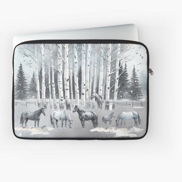 Aperçu de l'œuvre Cheval d'hiver avec trembles créée et vendue par LeosCloset.