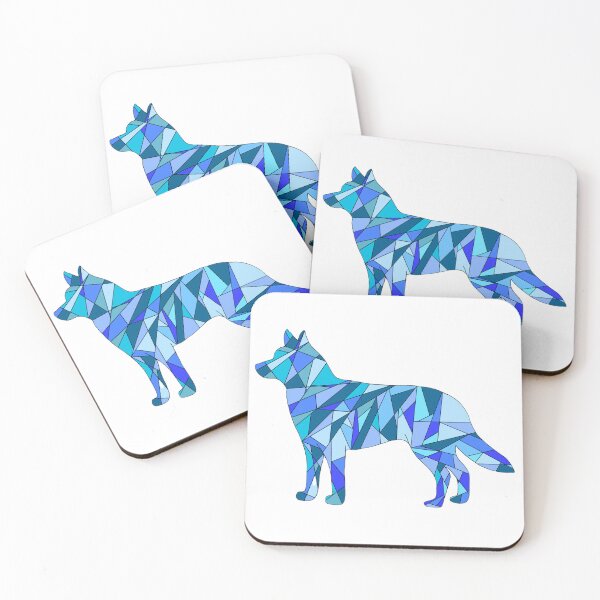 Item preview, Geometric Blue wolf designed and sold by CreativeK5.