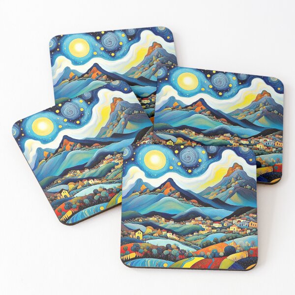 Item preview, Night sky over mountains 1 designed and sold by George Hutton Hunter.
