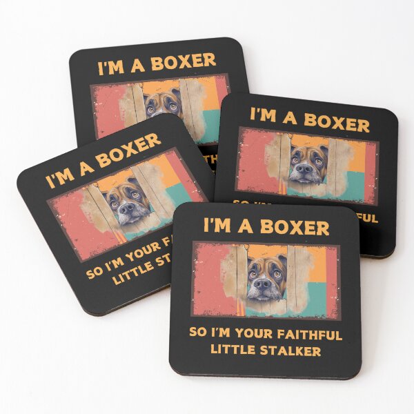 Artikelvorschau, Lustiger Boxerhund. Ich bin ein Boxer, ich bin ein Boxer, also bin ich Ihr treuer kleiner Stalker. entworfen und verkauft von JAGA-ALIME.