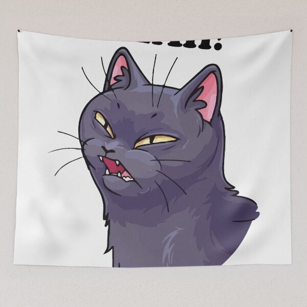 Item preview, Sassy Dark Cat with Attitude Saying Yeah! designed and sold by -DEEWOLF-.