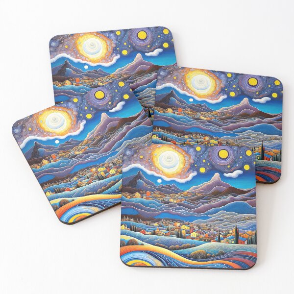 Item preview, Night sky over mountains 3 designed and sold by George Hutton Hunter.