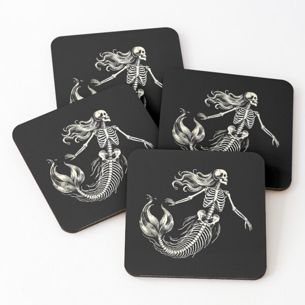 Item preview, Skeleton Mermaid Gothic Fantasy Art designed and sold by LuminOrb.