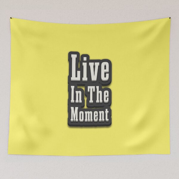Item preview, Live in the moment - motivational classic typography designed and sold by trepiu.