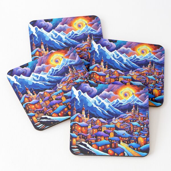 Item preview, Night sky over mountains 4 designed and sold by George Hutton Hunter.