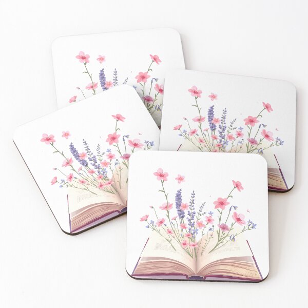 Item preview, Open Book with Flowers in Anime Style designed and sold by Animeture.