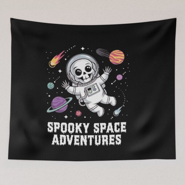 Item preview, Skeleton astronaut design with Spooky designed and sold by Tee Studio.