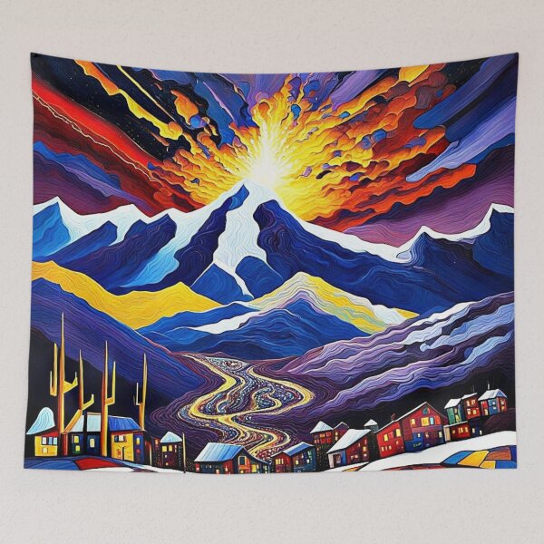 Item preview, Night sky over mountains 5 designed and sold by George Hutton Hunter.