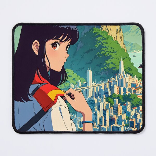 Item preview, Victoria Peak Cute Retro Anime Girl Hong Kong China 80s Vintage Travel designed and sold by Retro-Anime9.