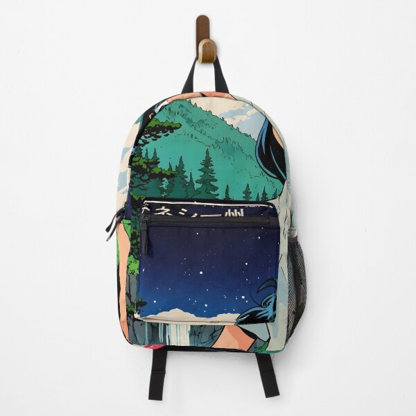 Item preview, Great Smoky Mountains National Park USA Retro Anime Girl 80s Vintage Travel designed and sold by Retro-Anime9.