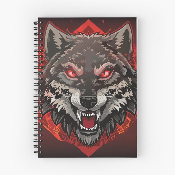 Item preview, Wolf head, with fangs and red eyes designed and sold by Marcu Ioachim.