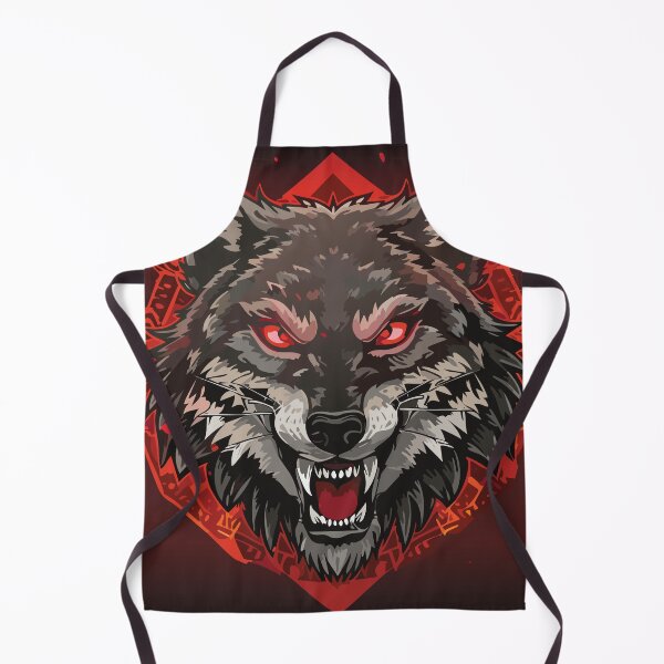 Item preview, Wolf head, with fangs and red eyes designed and sold by Marcu Ioachim.