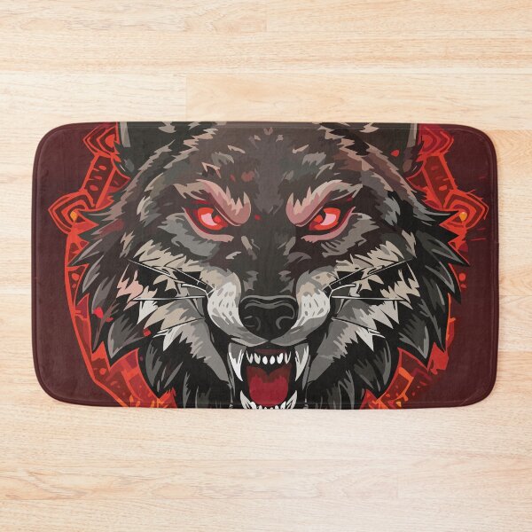 Item preview, Wolf head, with fangs and red eyes designed and sold by Marcu Ioachim.