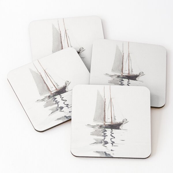 Item preview, Two–masted Schooner with Dory (1894) by Winslow Homer designed and sold by Vintage Designs +.