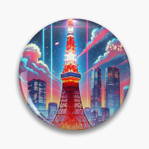 Item preview, Tokyo Tower Night Star designed and sold by unrealartwork.