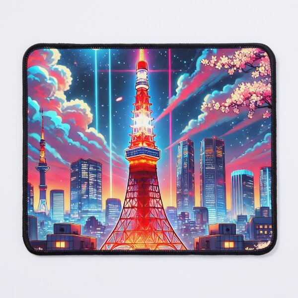 Item preview, Tokyo Tower Night Star designed and sold by unrealartwork.