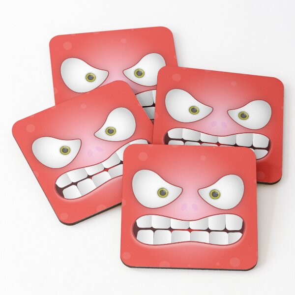 Item preview, Angry Red Emoji designed and sold by Moonlit Paws.