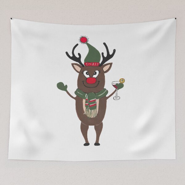 Item preview, Reindeer Christmas Drinking designed and sold by Sartoris Art.