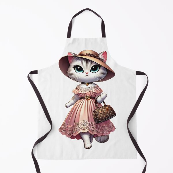 Item preview, Fashionable Cat in Pink Vintage Dress designed and sold by Chokhdi289shop.