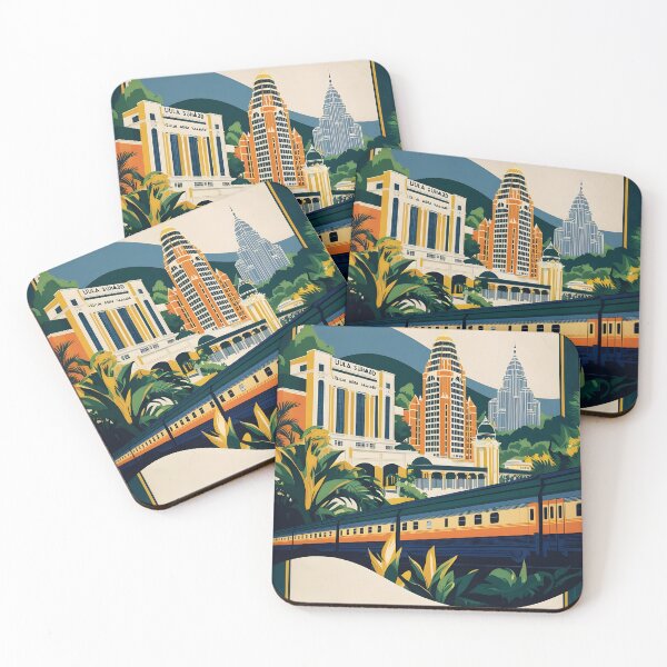 Item preview, Kuala Lumpur Malaysia Vintage Travel Tourism designed and sold by TravelersGems.