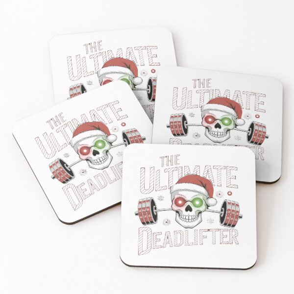 Item preview, Ultimate Christmas Deadlifter Skull Santa Powerlifting Holiday Gym T-Shirt designed and sold by Bmd4Fitness.