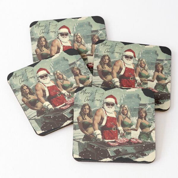 Item preview, Edgy Christmas BBQ with Santa  designed and sold by The Art of Kkatarynka.