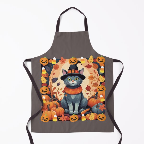 Item preview, Halloween Gray Cat , Halloween, Cat, Grey designed and sold by GOLDENGARDENART.
