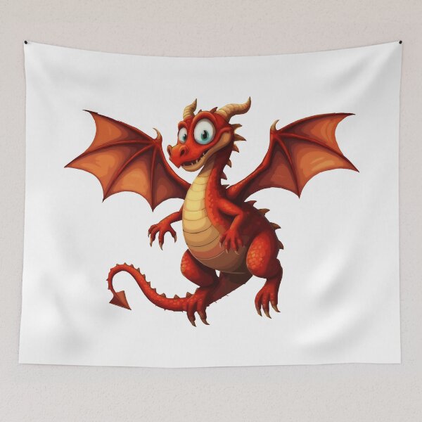 Item preview, Red Smiling Dragon designed and sold by Attic-Junk.