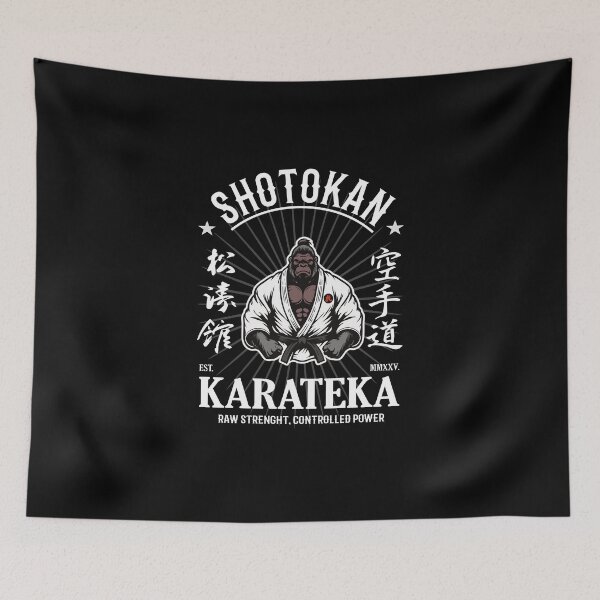 Artikelvorschau, Shotokan Karateka Gorilla - Raw Strength, Controlled Power entworfen und verkauft von RetroMaritalArt.