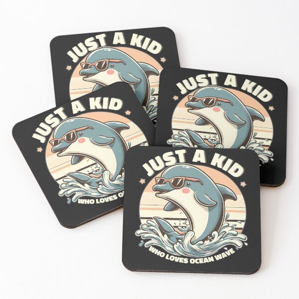 Item preview, Just A Kid Who Loves Ocean Wave Dolphin Lover designed and sold by JerdbordinShop.