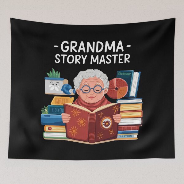 Item preview, Grandma Story Master – Charming Book Lover Design designed and sold by Pastel-Pulse.