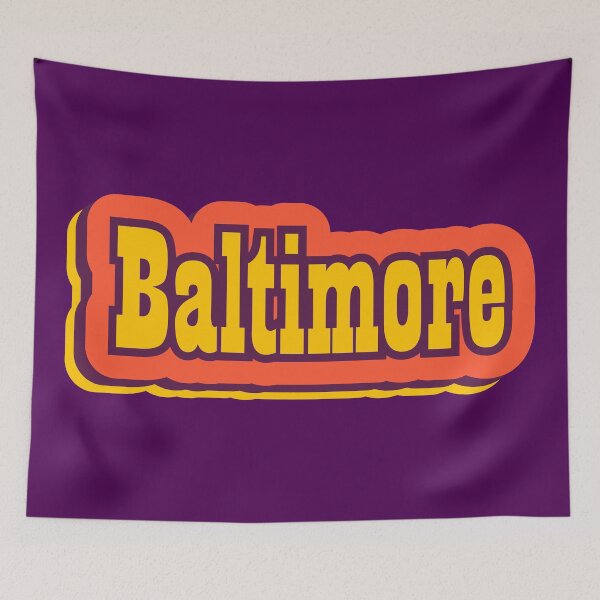 Item preview, Baltimore, Maryland Retro Typography designed and sold by ArtNoveltee.