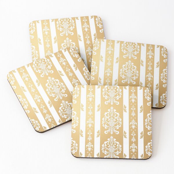 Item preview, White & Gold Damask designed and sold by DesignsByPrnces.