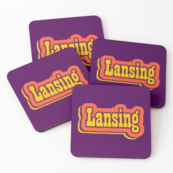 Item preview, Lansing, Michigan Retro Typography designed and sold by ArtNoveltee.
