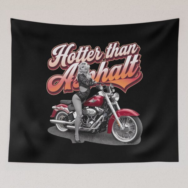 Item preview, Hotter than asphalt - Wild hearts ride - Queen of highways - Biker babe alert designed and sold by JansenGS.