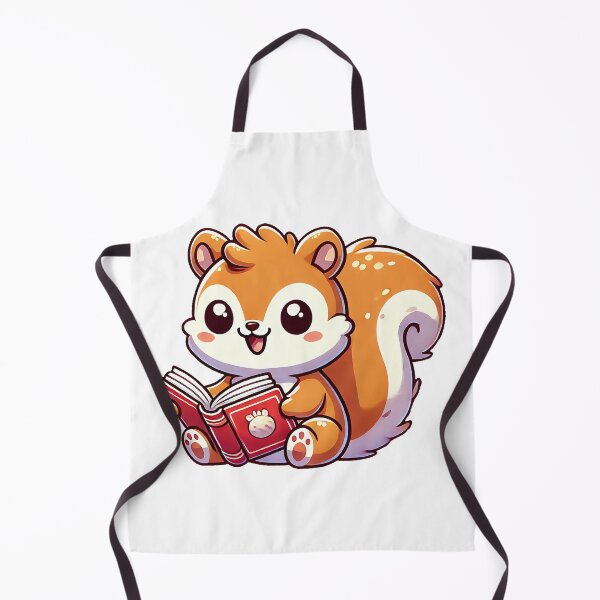 Item preview, Kawaii Squirrel Reading a Storybook Illustration designed and sold by Chokhdi289shop.