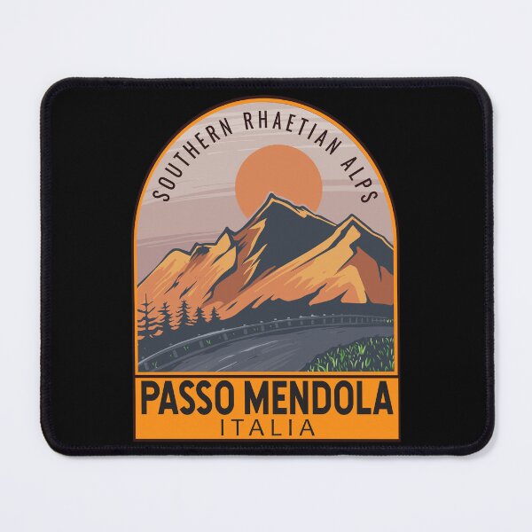 Item preview, Passo Mendola Italy Retro Travel Emblem designed and sold by KrisSidDesigns.