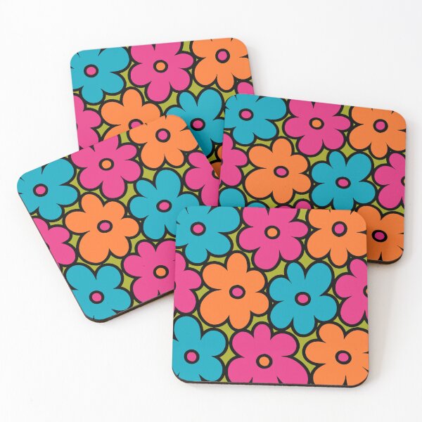 Item preview, Colorful Retro Floral Pattern designed and sold by tonymagnerart.