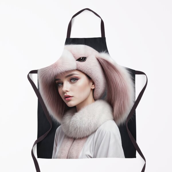Item preview, A woman wearing a rabbit hat designed and sold by lalylaura.