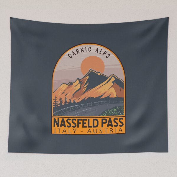 Item preview, Nassfeld Pass Italy Austria Retro Travel Emblem designed and sold by KrisSidDesigns.