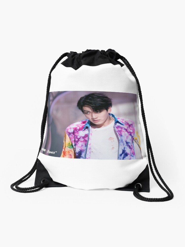 BTS JUNGKOOK FAKE LOVE Drawstring Bag for Sale by kikimini