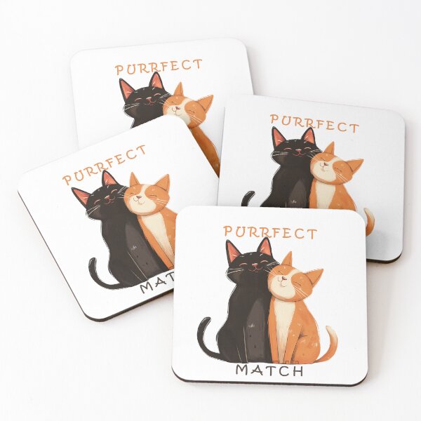 Item preview, Purrfect match Cat and Dog Lover Drawing, Funny Animals designed and sold by DigitAIShop.