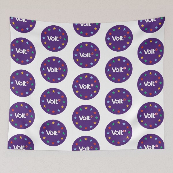 Item preview, VoltUK Round Logo (Flag) (Pattern) (White) designed and sold by VoltUKMerch.