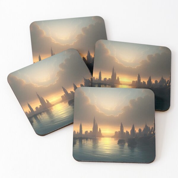 Item preview, Coastal Sunset Metropolis designed and sold by Paper Punch.