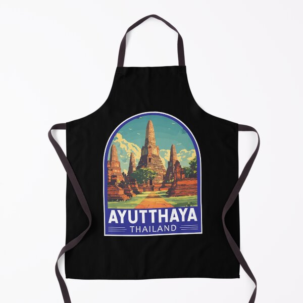 Item preview, Ayutthaya Thailand Travel Art Emblem designed and sold by KrisSidDesigns.