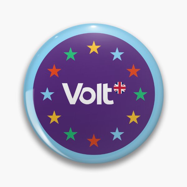 Item preview, Logotipo redondo de VoltUK (bandera) (azul) designed and sold by VoltUKMerch.