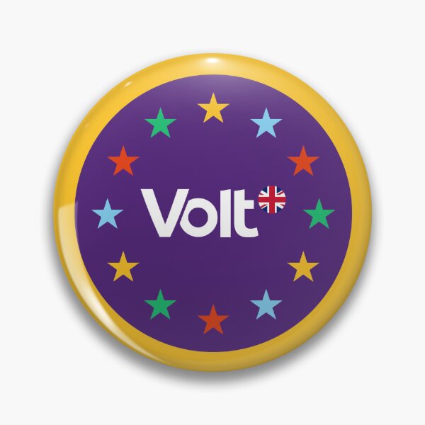 Item preview, VoltUK Round Logo (Flag) (Yellow) designed and sold by VoltUKMerch.